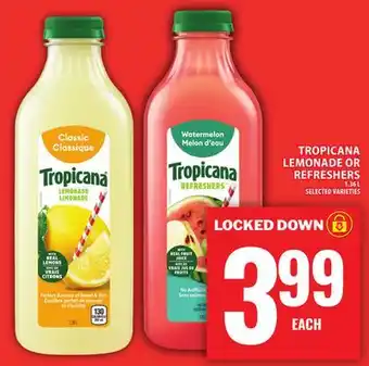 Food Basics TROPICANA LEMONADE OR REFRESHERS offer