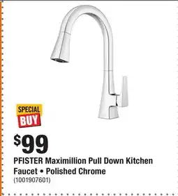Home Depot PFISTER Maximillion Pull Down Kitchen Faucet • Polished Chrome offer