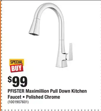 Home Depot PFISTER Maximillion Pull Down Kitchen Faucet • Polished Chrome offer