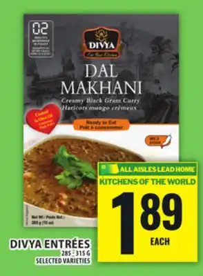 Food Basics DIVYA ENTRÉES offer