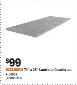 Home Depot EXCLUSIVE 74 x 25 Laminate Countertop • Stone offer
