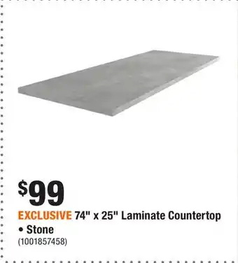 Home Depot EXCLUSIVE 74 x 25 Laminate Countertop • Stone offer