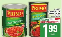 Food Basics PRIMO TOMATOES OR PASTA SAUCE offer