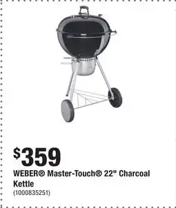 Home Depot WEBER Master-Touch 22 Charcoal Kettle offer