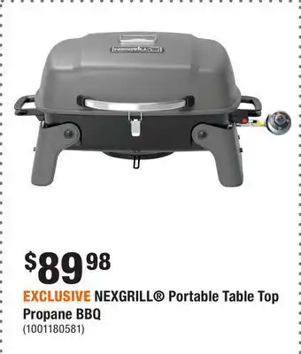 Home Depot EXCLUSIVE NEXGRILL Portable Table Top Propane BBQ offer