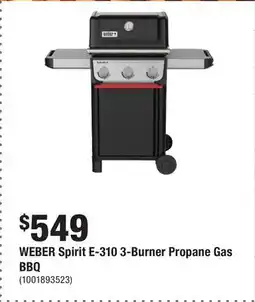 Home Depot WEBER Spirit E-310 3-Burner Propane Gas BBQ offer