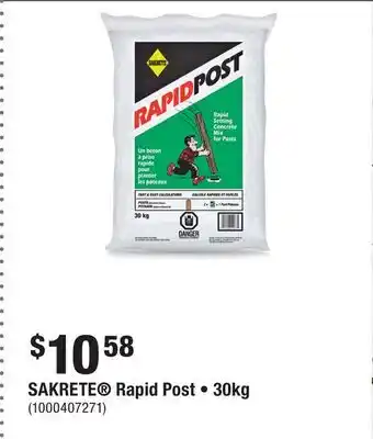 Home Depot SAKRETE Rapid Post • 30kg offer