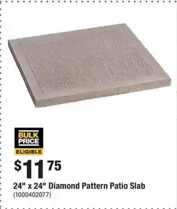 Home Depot 24 x 24 Diamond Pattern Patio Slab offer