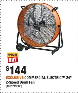 Home Depot EXCLUSIVE COMMERCIAL ELECTRIC 24 2-Speed Drum Fan offer