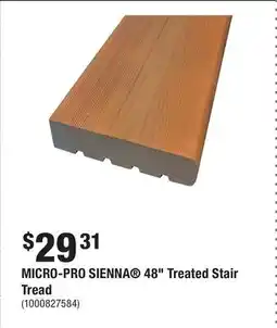 Home Depot MICRO-PRO SIENNA 48 Treated Stair Tread offer