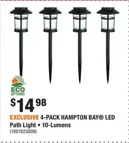Home Depot EXCLUSIVE 4-PACK HAMPTON BAY LED Path Light • 10-Lumens offer
