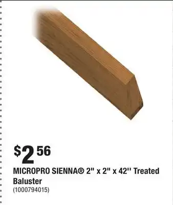 Home Depot MICROPRO SIENNA 2 x 2 x 42'' Treated Baluster offer