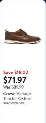 Walmart Crown Vintage Thaxter Oxford offer