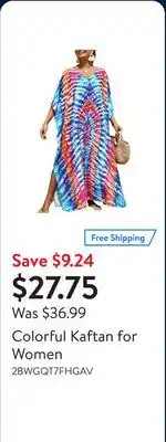 Walmart Colorful Kaftan for Women offer