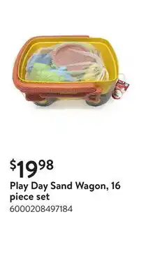 Walmart Play Day Sand Wagon, 16 piece set offer