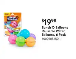 Walmart Bunch O Balloons Reusable Water Balloons, 6 Pack offer