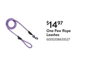 Walmart One Paw Rope Leashes offer