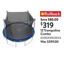 Walmart 12'Trampoline Combo offer