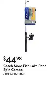 Walmart Catch More Fish Lake Pond Spin Combo offer