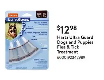 Walmart Hartz Ultra Guard Dogs and Puppies Flea & Tick Treatment offer