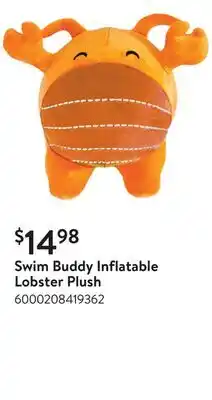 Walmart Swim Buddy Inflatable Lobster Plush offer