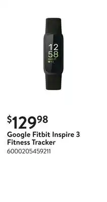 Walmart Google Fitbit Inspire 3 Fitness Tracker offer
