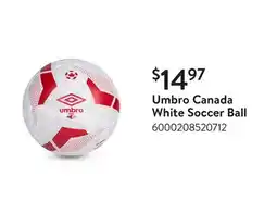 Walmart Umbro Canada White Soccer Ball offer