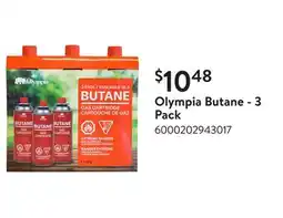 Walmart Olympia Butane - 3 Pack offer