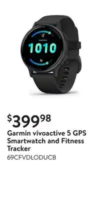 Walmart Garmin vívoactive 5 GPS Smartwatch and Fitness Tracker offer