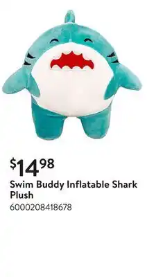 Walmart Swim Buddy Inflatable Shark Plush offer