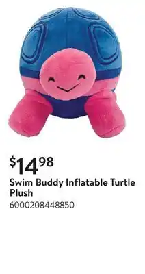 Walmart Swim Buddy Inflatable Turtle Plush offer