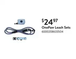 Walmart OnePaw Leash Sets offer