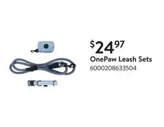 Walmart OnePaw Leash Sets offer