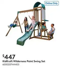 Walmart KidKraft Wilderness Point Swing Set offer