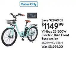 Walmart Viribus 26 500W Electric Bike Front Suspension offer