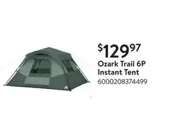 Walmart Ozark Trail 6P Instant Tent offer