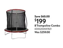 Walmart 8'Trampoline Combo offer