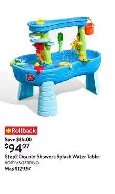 Walmart Step2 Double Showers Splash Water Table​ offer