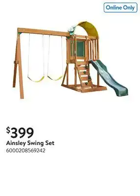 Walmart Ainsley Swing Set offer