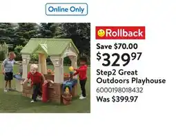 Walmart Step2 Great Outdoors Playhouse offer
