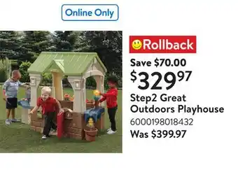 Walmart Step2 Great Outdoors Playhouse offer
