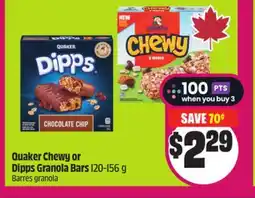 FreshCo Quaker Chewy or Dipps Granola Bars 120-156 g offer