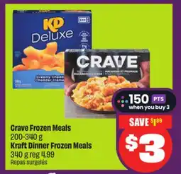 FreshCo Crave Frozen Meals 200-340 g Kraft Dinner Frozen Meals 340 g offer