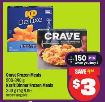 FreshCo Crave Frozen Meals 200-340 g Kraft Dinner Frozen Meals 340 g offer