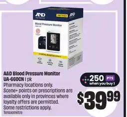FreshCo A&D Blood Pressure Monitor UA-660CN 1 pk offer