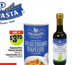 FreshCo Italpasta White Balsamic Vinegar 350 mL or Bread Crumbs 680 g offer