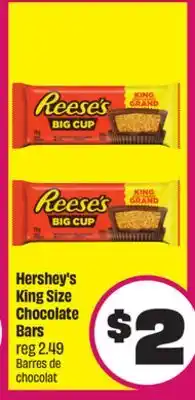 FreshCo Hershey's King Size Chocolate Bars offer