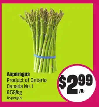 FreshCo Asparagus Product of Ontario Canada No. 1 6.59/kg offer