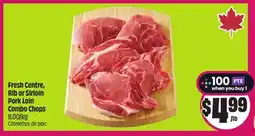 FreshCo Fresh Centre, Rib or Sirloin Pork Loin Combo Chops 11.00/kg offer