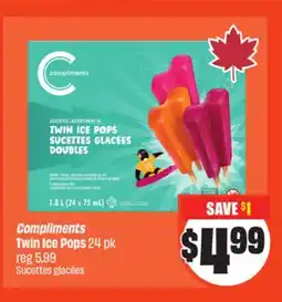 FreshCo Compliments Twin Ice Pops 24 pk offer